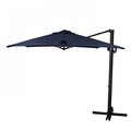 California Umbrella 8.5' Bronze Aluminum Cantilever Patio Umbrella, Sunbrella Navy 194061337943